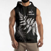 New Zealand Lawn Bowls Personalized Sleeveless Zip Hoodie Wrap-Around Silver Fern - Polynesian Pride
