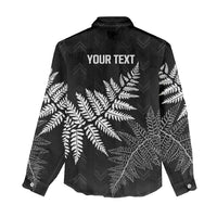 New Zealand Lawn Bowls Personalized Women Casual Shirt Wrap-Around Silver Fern - Polynesian Pride