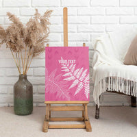New Zealand Lawn Bowls Breast Cancer Personalized Canvas Wall Art Wrap-Around Silver Fern - Polynesian Pride