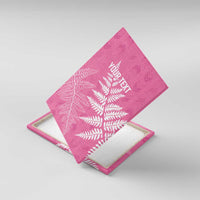 New Zealand Lawn Bowls Breast Cancer Personalized Canvas Wall Art Wrap-Around Silver Fern - Polynesian Pride