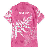 New Zealand Lawn Bowls Breast Cancer Personalized Family Matching Off Shoulder Short Dress and Hawaiian Shirt Wrap-Around Silver Fern LT7 - Polynesian Pride