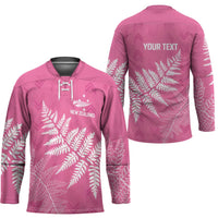 New Zealand Lawn Bowls Breast Cancer Personalized Hockey Jersey Wrap-Around Silver Fern - Polynesian Pride