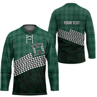 Rainbow Warriors Hawaii Personalized Palaka Hockey Jersey - Polynesian Pride