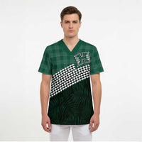 Rainbow Warriors Hawaii Personalized Palaka Scrub Top - Custom Medical Uniform LT7 - Polynesian Pride
