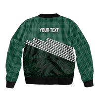 Rainbow Warriors Hawaii Personalized Palaka Sleeve Zip Bomber Jacket - Polynesian Pride
