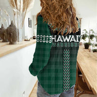 Rainbow Warriors Hawaii Palaka Women Casual Shirt Maile Lei - Polynesian Pride