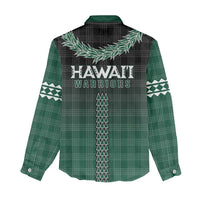 Rainbow Warriors Hawaii Palaka Women Casual Shirt Maile Lei - Polynesian Pride