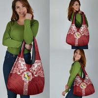 Tonga Independence Day Grocery Bag Tongatapu Lion Ngatu Motifs