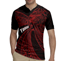 Tonga Independence Day Rugby Jersey Tongatapu Lion Ngatu Motifs Black Ver.