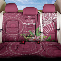 Fiji Adi Cakobau School Personalised Back Car Seat Cover Masi Tapa Mix Plumeria