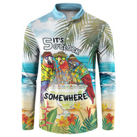 It's 5 o'clock Somewhere Button Sweatshirt Beach Party - Polynesian Pride