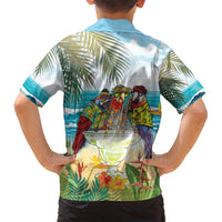 It's 5 o'clock Somewhere Family Matching Tank Maxi Dress and Hawaiian Shirt Beach Party - Polynesian Pride