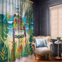 It's 5 o'clock Somewhere Window Curtain Beach Party - Polynesian Pride
