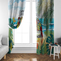 It's 5 o'clock Somewhere Window Curtain Beach Party - Polynesian Pride