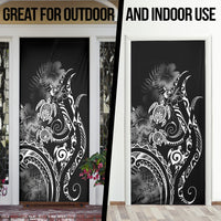 Aloha Hawaii Turtles Floral Door Cover Obsidian Glaze