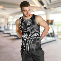 Aloha Hawaii Turtles Floral Men Tank Top Obsidian Glaze