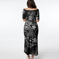 Aloha Hawaii Turtles Floral Puletasi Obsidian Glaze LT7 - Polynesian Pride