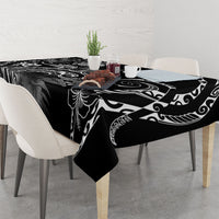 Aloha Hawaii Turtles Floral Tablecloth Obsidian Glaze