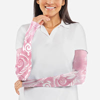 Aloha Hawaii Turtles Floral Arm Sleeves Pink Marbles Glaze