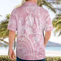 Aloha Hawaii Turtles Floral Hawaiian Shirt Pink Marbles Glaze LT7 - Polynesian Pride