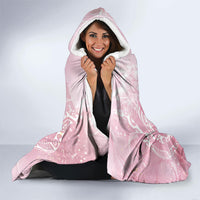 Aloha Hawaii Turtles Floral Hooded Blanket Pink Marbles Glaze