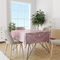 Aloha Hawaii Turtles Floral Tablecloth Pink Marbles Glaze