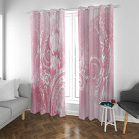Aloha Hawaii Turtles Floral Window Curtain Pink Marbles Glaze