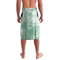 Aloha Hawaii Turtles Floral Lavalava Seafoam Marbles Glaze