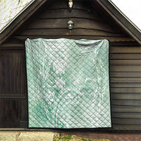 Aloha Hawaii Turtles Floral Quilt Seafoam Marbles Glaze