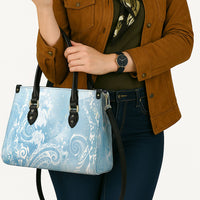 Aloha Hawaii Turtles Floral Leather Bag Aqua Marbles Glaze