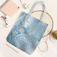 Aloha Hawaii Turtles Floral Tote Bag Aqua Marbles Glaze