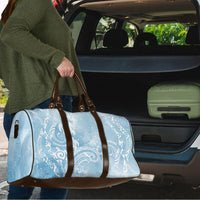 Aloha Hawaii Turtles Floral Travel Bag Aqua Marbles Glaze