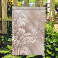 Aloha Hawaii Turtles Floral Garden Flag Taupe Marbles Glaze