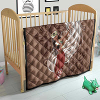 Tahiti Islands Polynesian Plumeria Quilt Tahitian Vahine 'Ote'a - Beige