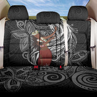 Tahiti Islands Polynesian Plumeria Back Car Seat Cover Tahitian Vahine 'Ote'a - Black