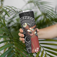 Tahiti Islands Polynesian Plumeria Skinny Tumbler Tahitian Vahine 'Ote'a - Black LT7 - Polynesian Pride