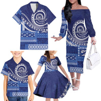 Queen Salote College 100th Anniversary Family Matching Off The Shoulder Long Sleeve Dress and Hawaiian Shirt QSC Royal Girls LT7 - Polynesian Pride