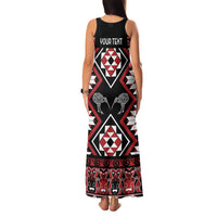 Personalised Taniko Motifs Aotearoa Family Matching Tank Maxi Dress and Hawaiian Shirt Waitangi Kowhaiwhai Kiwi LT7 - Polynesian Pride