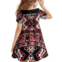 Personalised Aotearoa Waitangi Family Matching Mermaid Dress and Hawaiian Shirt Taniko Motifs - Mania Gecko LT7 - Polynesian Pride