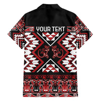 Personalised Aotearoa Waitangi Family Matching Puletasi and Hawaiian Shirt Taniko Motifs - Mania Gecko LT7 - Polynesian Pride