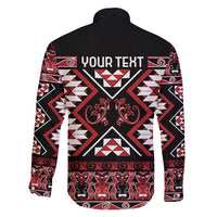 Personalised Aotearoa Waitangi Family Matching Puletasi and Hawaiian Shirt Taniko Motifs - Mania Gecko LT7 - Polynesian Pride
