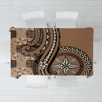 Tonga Ngatu Tablecloth Vintage Brown Manulua Motifs