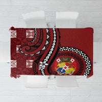 Tonga Ngatu Tablecloth Iconic Red Manulua Motifs