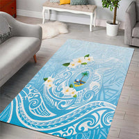 Guam Fishhook Mix Guasali Flowers Area Rug Dreaming Turquoise