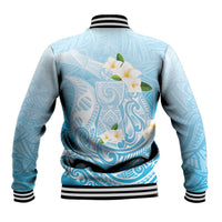 Guam Fishhook Mix Guasali Flowers Baseball Jacket Dreaming Turquoise