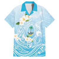 Guam Fishhook Mix Guasali Flowers Family Matching Summer Maxi Dress and Hawaiian Shirt Dreaming Turquoise LT7 Dad's Shirt - Short Sleeve Turquoise - Polynesian Pride