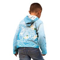 Guam Fishhook Mix Guasali Flowers Kid Hoodie Dreaming Turquoise
