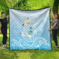 Guam Fishhook Mix Guasali Flowers Quilt Dreaming Turquoise