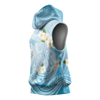 Guam Fishhook Mix Guasali Flowers Sleeveless Hoodie Dreaming Turquoise