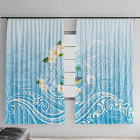 Guam Fishhook Mix Guasali Flowers Window Curtain Dreaming Turquoise